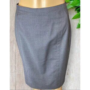 Zanella Pencil Skirt Size (US)S (EU)6 Gray 100% Wool Mid Rise Lined Slit